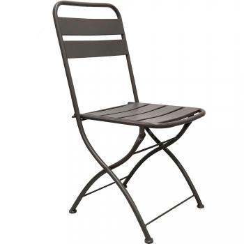 Chaises pliante Gardeness extérieur lattes métallique blanc