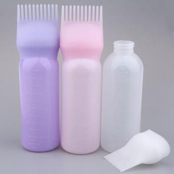 3 PCS 60ML Hair Dye Applicator Bottles with Comb Brushes