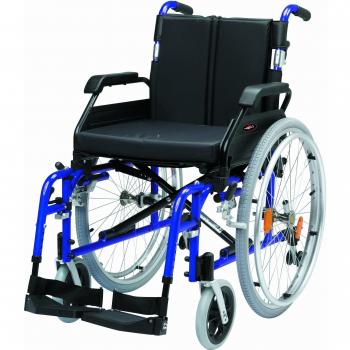 DeVilbiss Enigma XS 18 Blue Self‑Propelled Wheelchair (Aluminum)