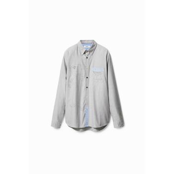 Chemise Masculine Illustration Noir XXL – Desigual