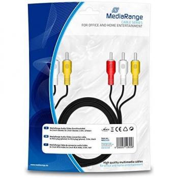 Cable RCA de audio y video MediaRange 3 metros