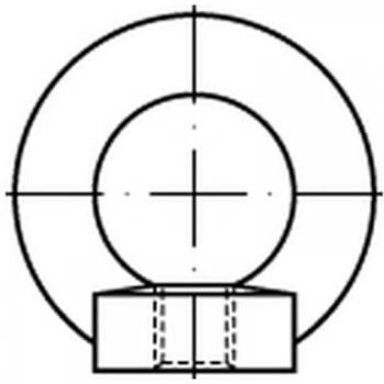 Nobrand Ringmuttern DIN 582 Stahl C 15 E Blank M36