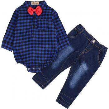 Bebé Estilo Otoño: Conjunto de Pantalón con Pajarita