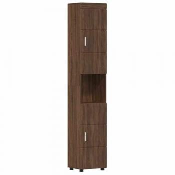TULUM meuble de salle de bain bois marron 37x31,5x203 cm