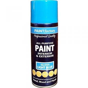 Light Blue Wood Surface Satin Spray Paint