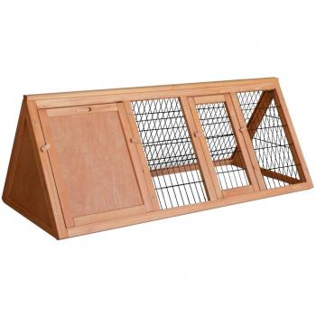 Clapier rustique pour lapins – Bois d’épicéa, enclos extérieur 118 cm