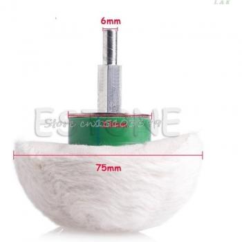 3'' Cotton Polishing Wheel Drill Attachment 1/4'' Shank