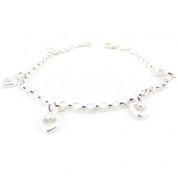 C9373: Lily's Silver Heart Bracelet Collection