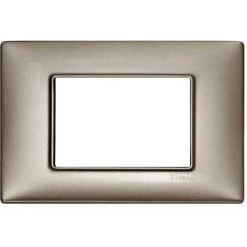 Vimar 14653.74 Plana Placca 3 Moduli nichel perlato