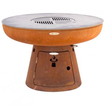 Barbecue Braséro en Acier Inoxydable Ø102 cm H68 cm