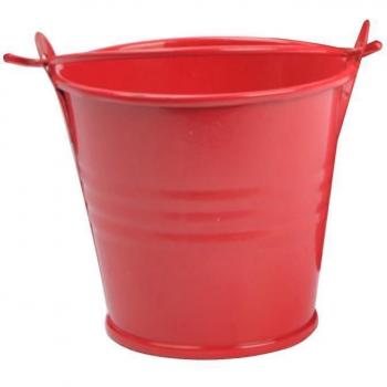 Seau décoratif en fer blanc 6*4*5.5 cm