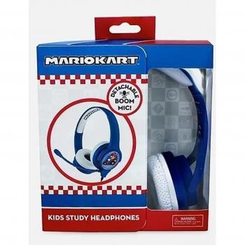 Auriculares infantiles con micrófono, volumen limitado y tamaño pequeño Mario Kart