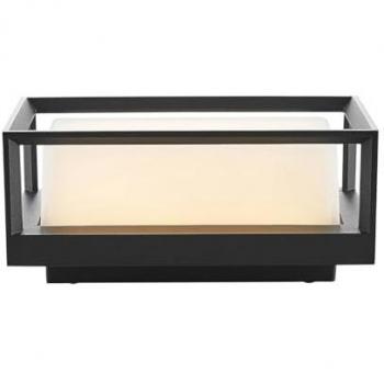 Applique da esterno LED Ismera grigio scuro opalino IP65 in vetro