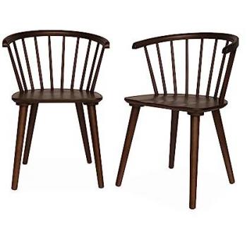 Sweeek Dark Walnut Bar Chairs, Paula, 75x53x51 cm