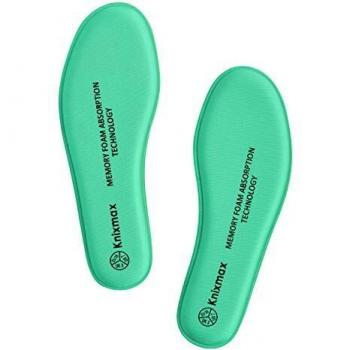 Knixmax Women Memory Foam Shoe Inserts Comfort Inner Soles Cushioning Foot Support Pads Green Size 3