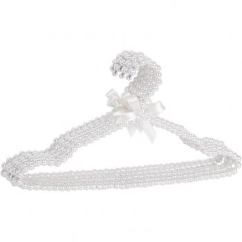 Adult and Children Pearl Plastic Hangers 10-Pack (White)