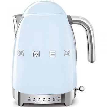 Smeg 50's Style Wasserkocher in Hellblau mit Temperatureinstellung