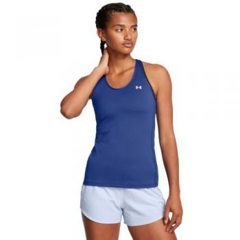 Under Armour HeatGear® Damen Racer Tanktop tech blau