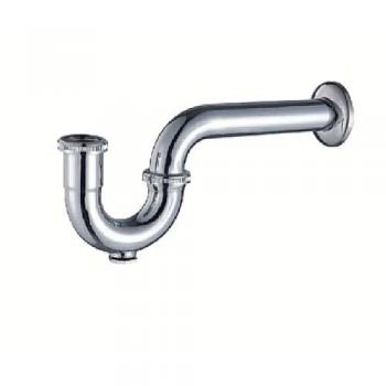 Scarico Bidet Curvo Sifone A S con Tappo Ispezionabile Cromato 1 1/4