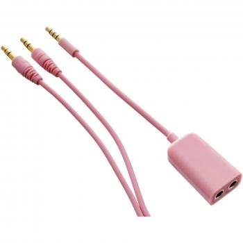 Pink DualPort GVAC2/PL – Jack‑to‑Jack Headphone Splitter