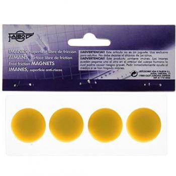 FAIBO 4 IMANES REDONDOS 20MM AMARILLO EN BLISTER