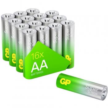GP Super Pila Alcalina AA 1.5 V Confezione da 16