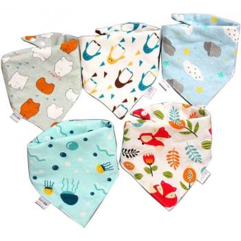 5-Pack Infant Bandana Bibs