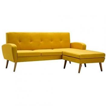 Geltona L-Shape Velvet Lounge