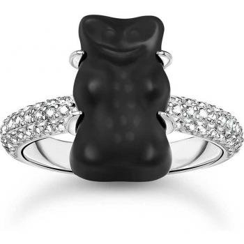 Bague Thomas Sabo Argent 925 Femme Goldbär Noir 54