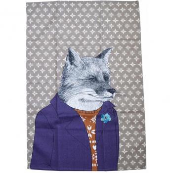 Fox Noir Tea Towel – After Dark Series