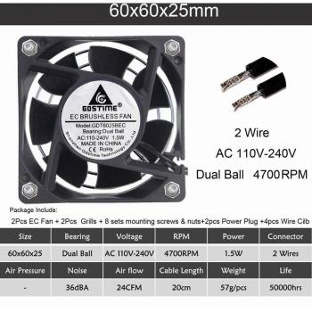 Gdstime EC Brushless Fan 120mm