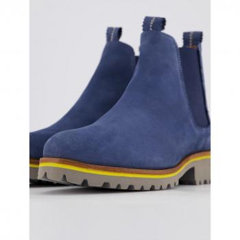 Stivaletti Chelsea blu con suola a strisce, Donna, Taglia 38