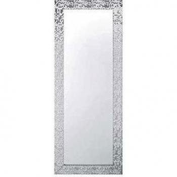 Specchio Parete Argento 50x130 cm, Finitura Gesso – Beliani Marans
