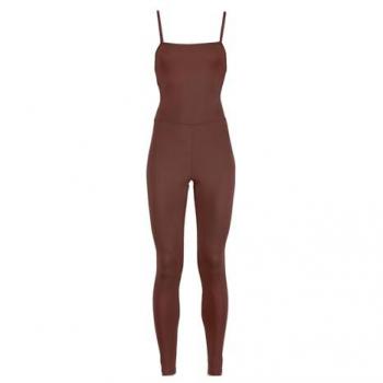Girlfriend Collective Tuta Completa 'The Unitard' Marrone