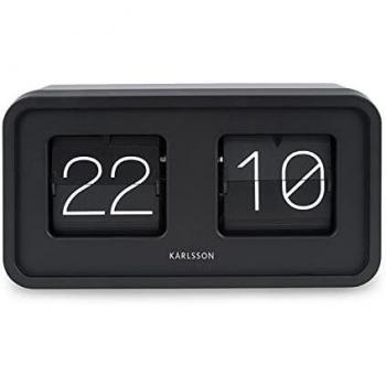 Bold Flip Tischuhr Karlsson 26,5 × 14,5 × 7,5 cm – KA5712BK schwarz
