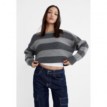 Grey XS Striped Jumper