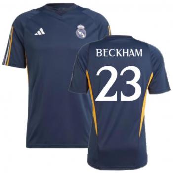 Maillot Adidas d’entraînement Real Madrid 2023-2024 (Legend Ink) Beckham 23 Marine XXXL