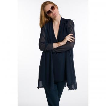 Giacca Donna Blu Chiffon Ulla Popken Taglia 64/66
