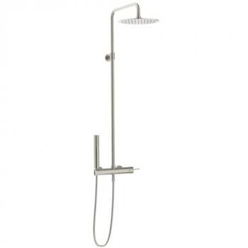 Colonna Doccia Luisa Inox con Soffione Ø 250 mm e Miscelatore Meccanico