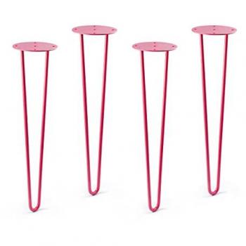 Set di gambe per tavoli bassi 100 x 100 x 400 mm in acciaio