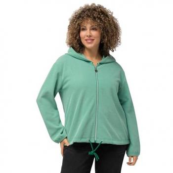 Sweatjacke mit Tunnelzug und Struktur