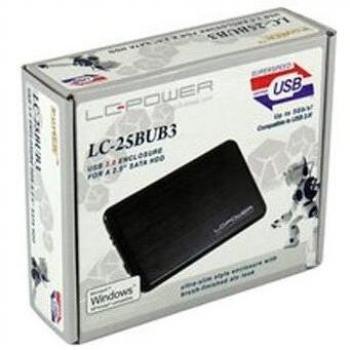 ,5 SATA USB3.0 Festplatten SSD-Gehäuse Teilmetall LC-Power black LC-25BUB3