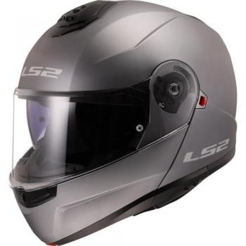 LS2 FF908 Strobe II Solid Klapphelm Silber XS männlich