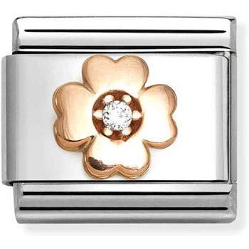 Nomination Classic Rose Gold CZ Clover