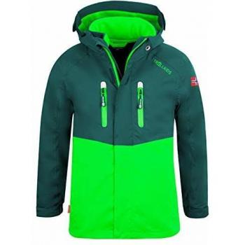 TROLLKIDS Bryggen 3in1 Jacke für Jungen und Mädchen, grün