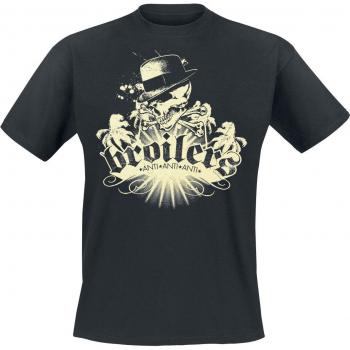 Schwarzes Broilers Skull & Palms Oberteil – M