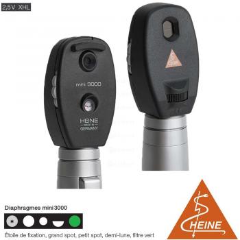 Oftalmoscopio Heine Mini 3000 alogeno 2,5V nero