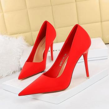 Satin‑Spitzen‑Heels – Violett, 10,5 cm, Damen (Einzelschuhe)