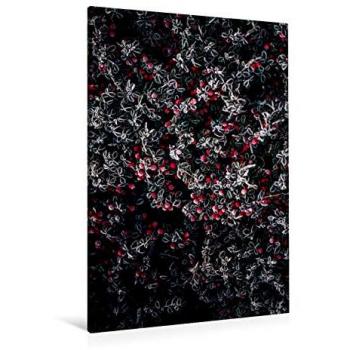 Premium Textil‑Canvas 80 × 120 cm (Frostige Blutberberitze) – Jana Mänz Druck