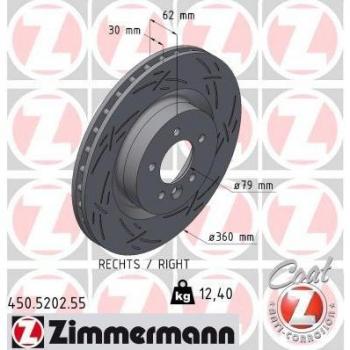 Disque de frein ZIMMERMANN 450.5202.55 Performance